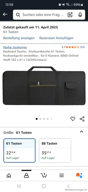 Keyboardtasche 61 tasten