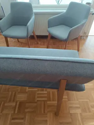 Esszimmerbank und zwei Sessel Bild 2