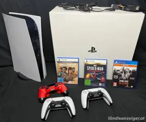 Konsole Sony Playstation 5 Disc Edtion in OVP mit 2 Controllern und 3 Spielen!
