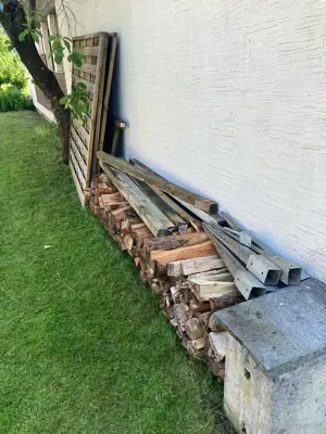Sichtschutzwand mit Pfosten und bodenhülse Bild 2