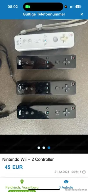 Wii Spielekonsole  inkl. 2 Controller und Spiele  Bild 2