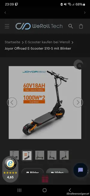 joyor s10s z Escoter  Bild 3