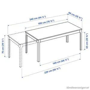 IKEA EKEDALEN Ausziehtisch in Eiche - wie neu! Bild 3