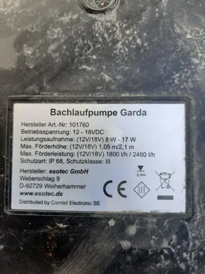 Bachlaufpumpe Garda Solar Bild 2