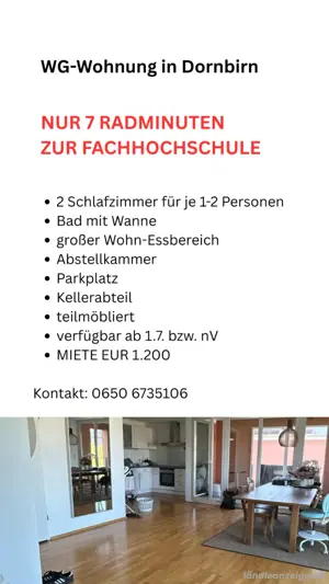 WG in dornbirn - ideal für Studenten