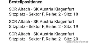 Altach-Austria Klagenfurt Tickets 