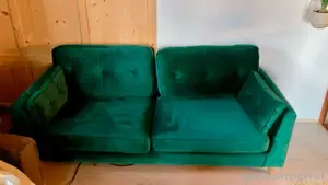 Sofa Couch aus Samtstoff 