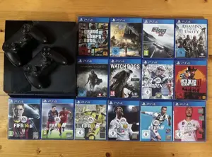 Playstation 4 mit 2 Controller und diversen Spielen