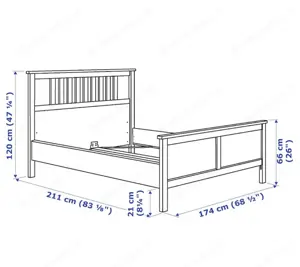 Ikea Hemnes Bett inkl. Matratze Bild 2