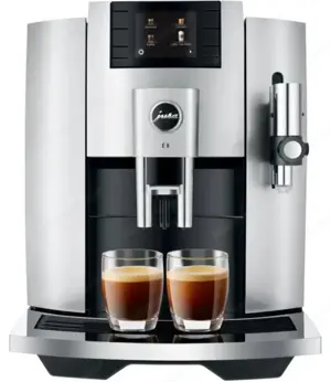 Neue Jura E8 Moonlight Silver Kaffeemaschine. Vorführgerät