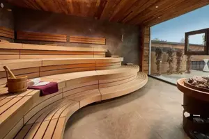 Gegenseitig in der Sauna zusehen