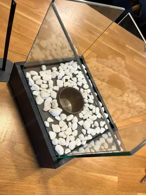 Tischfeuer mit Decosteinen