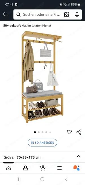 Garderobe aus holz 
