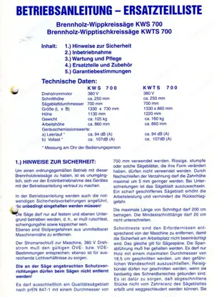 Wipp - tischkreissäge kienesberger kwts 700 Bild 6
