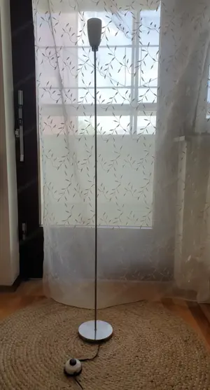 Stehlampe Alu silbergrau