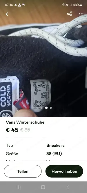 Vans Winterschuhe wie neu Bild 5