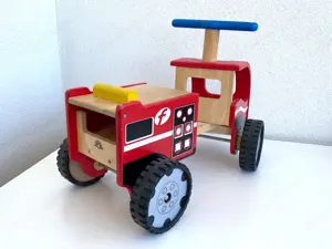 Feuerwehr Rutschauto, Holzspielzeug, Kinderfahrzeug Bild 4