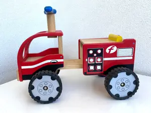 Feuerwehr Rutschauto, Holzspielzeug, Kinderfahrzeug Bild 6