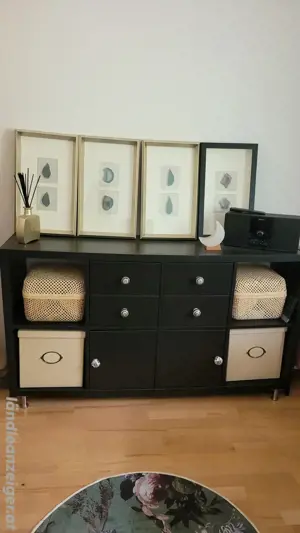 Schwarzes Ikea Kallax Regal Bild 2