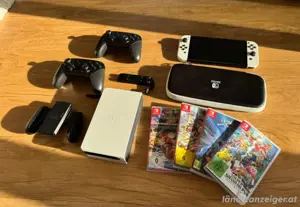  Nintendo Switch OLED   Paket mit 2 Pro Controllern  Bild 3