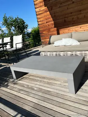Moderner Tisch für Outdoor-Lounge, Garten Couch-Tisch Betonoptik Bild 2