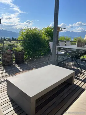 Moderner Tisch für Outdoor-Lounge, Garten Couch-Tisch Betonoptik