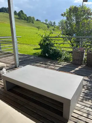 Moderner Tisch für Outdoor-Lounge, Garten Couch-Tisch Betonoptik