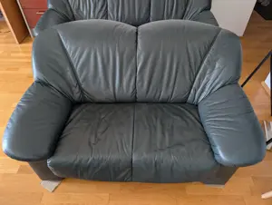 Ledersofas Musterring dunkelgrün schwarz Bild 5