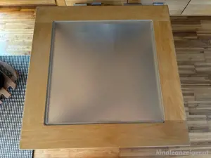 Couchtisch Vollholz Erle und Glas