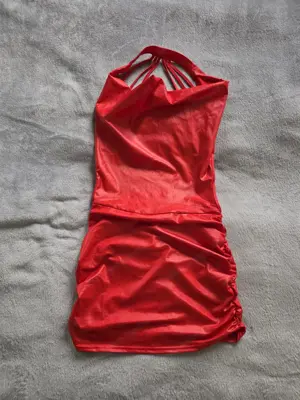 Sexy Wetlook Kleid in Rot   Hingucker!