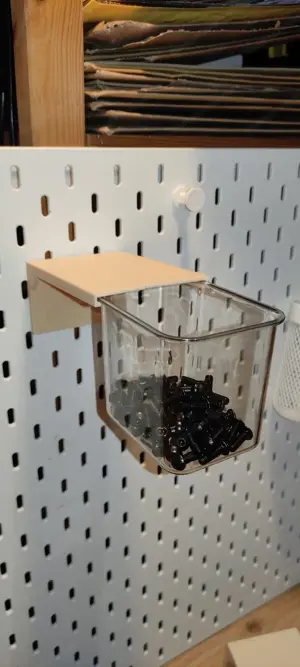 Neuer Halter mit Schnappverschluss für Ikea Skadis Behälter  Bild 2