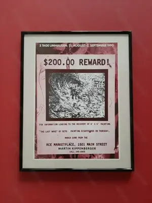 Martin Kippenberger (1953 - 1997), seltenes Plakat  3 Tage Umhausen  1990