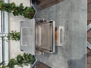 THÜROS T1 Tischgrill Direkt Plus Holzkohlegrill Set inkl. Elektro Set und Ständer Bild 3