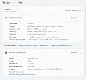 Stromsparender Windows 11 Desktop PC Bild 5