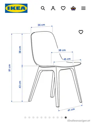 Ikea Stühle ODGER 2er Set Bild 4