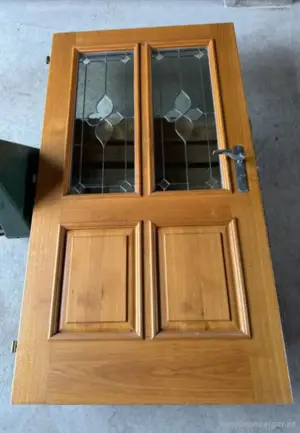 Massive Eichen-Haustür, Schreinerarbeit incl. Rahmen Bild 10