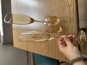 Set Sektglas und Schnapsglas orange Bild 3