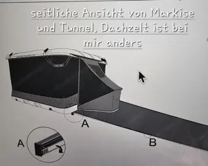 Komplettes Set Dachzelt, Markise, Seitenwand, Tunnel Bild 7