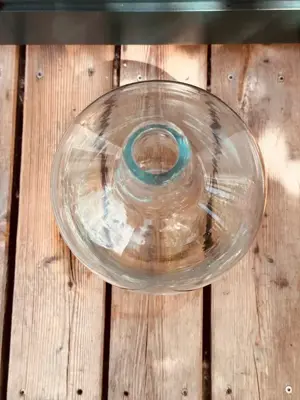 Glasballon weisses Glas Bild 2