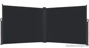 Seitenmarkiese 2x 3m anthrazitgrau 193cm hoch