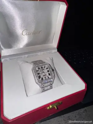 Cartier Santos Iced Out Bild 3