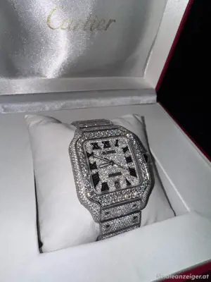 Cartier Santos Iced Out Bild 4