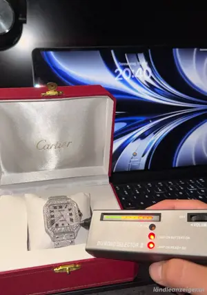 Cartier Santos Iced Out Bild 2