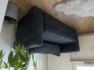 Ikea 2-er Sofa Grau   Ausklappbar Bild 2
