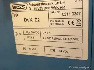 Schutzgas Schweißgerät ESS 350 A mit PushPull Brenner