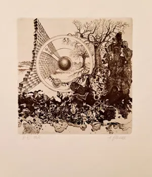 Rudolf Zündel - Radierung von 1970