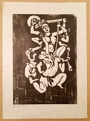 Gemahlin Frias - Holzschnitt Bild 2