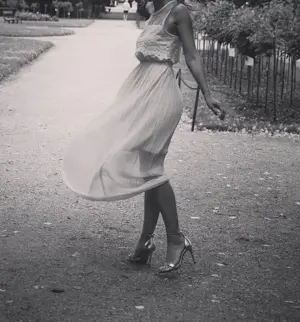Cremefarbenes Midikleid