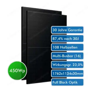 PV-Modul 450W Bluesun BSM450M10-54HNH bifacial full black 36 Module