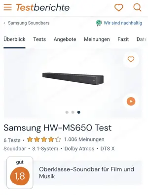 Soundbar Samsung HW-MS650 Lautsprecher Boxen  Bild 6